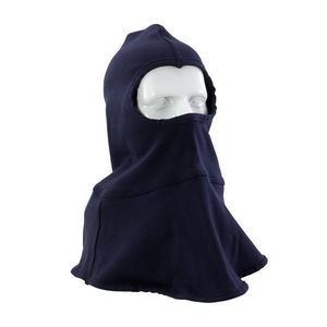 Arc and Flame Resistant Balaclava, Single Layer Ultrasoft, Universal, Navy, 17-1/4 in Length, 86% Cotton/12% High Tenacity Nylon/2% Spandex®, 6.5 oz Fabric Weight