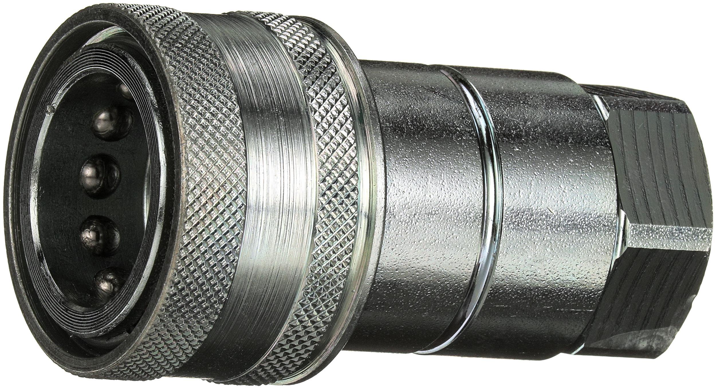 Quick Disconnect Coupler, Straight, Series: G941, 1/2-14 Nominal, Female Poppet Valve x Female Pipe End Style, 4000 psi Pressure, Steel, Domestic