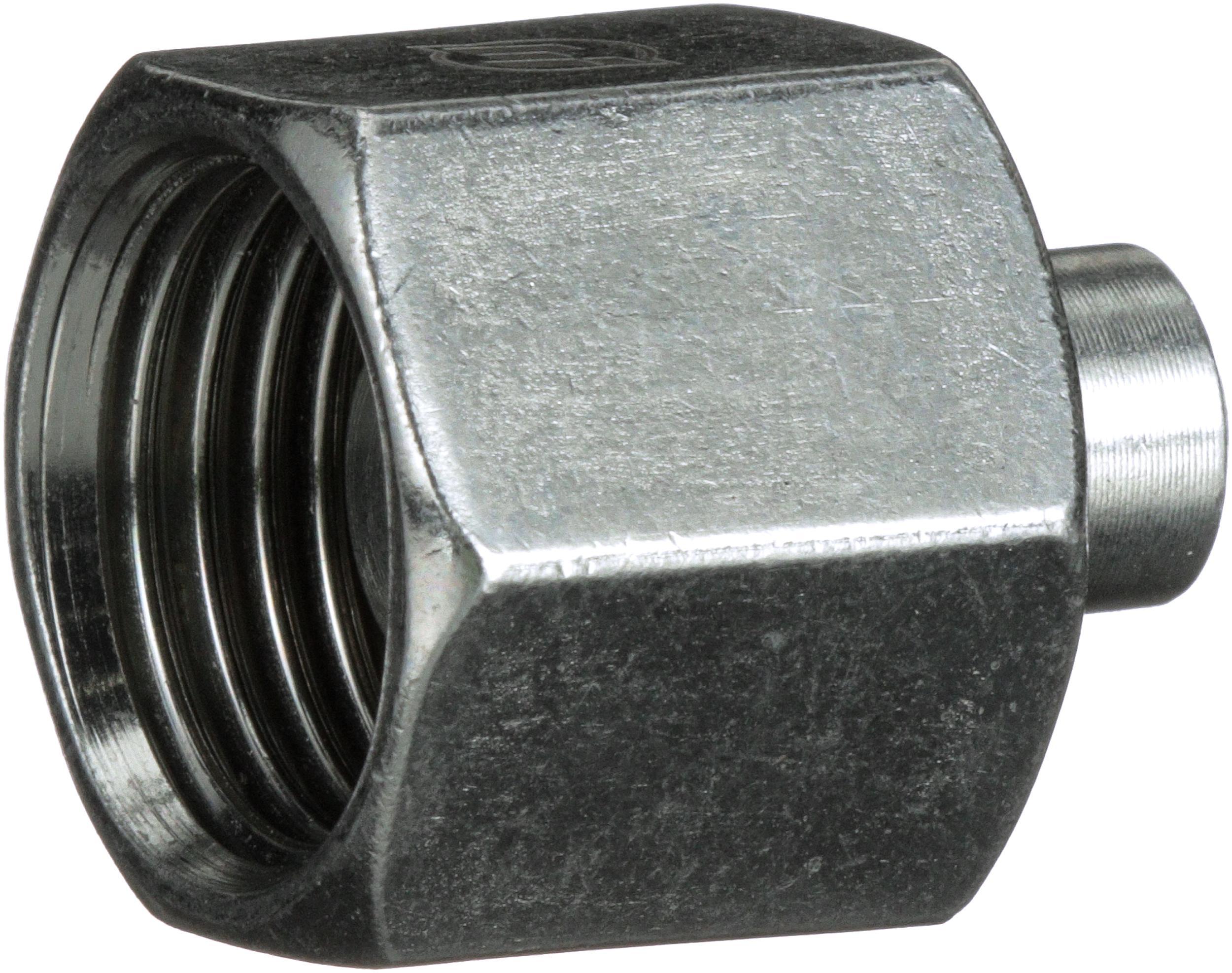 Hydraulic Adapter, SAE to SAE, M18 x 1.5 Nominal, Female End Style, 6000 psi Pressure, Steel, Import