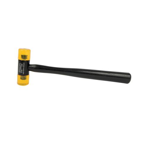 Soft Face Hammer, 12-1/8 in Overall Length, Soft Face, 1-13/64 in Face Dia, 8 oz Head, Plastic Head, 3-27/32 in Head Length, Hickory Wood Handle