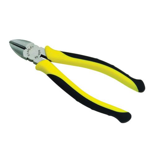 Diagonal Cutter Plier, 13/16 in L x 3/4 in W Jaw, Forged Carbon Steel Jaw, Flush Cut Style, 6-1/2 in Overall Length, Bi-Metal Handle, Plastic Handle, ANSI Specified Specifications Met, Black/Yellow, Applicable Materials: Aluminum and Copper Wire/Pian