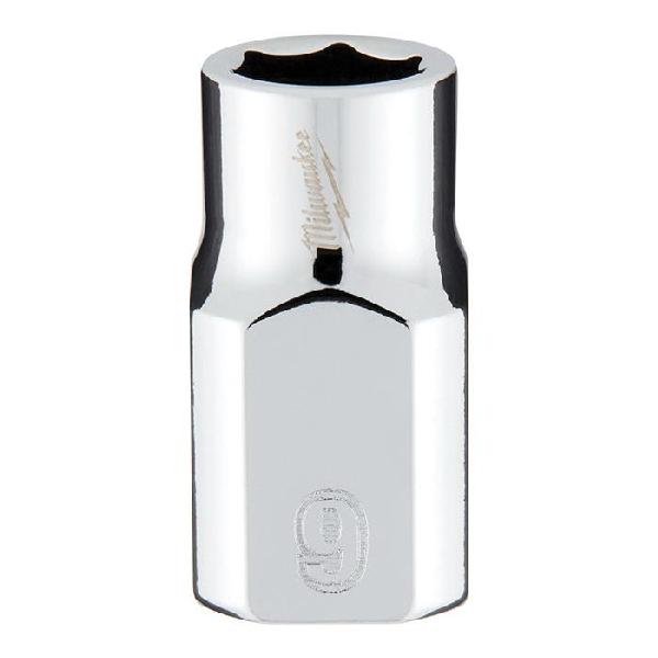 Socket, Measurement System: Metric, 3/8 in Drive, Standard Socket, 9 mm Socket, 6 Points, Steel, Polished Chrome