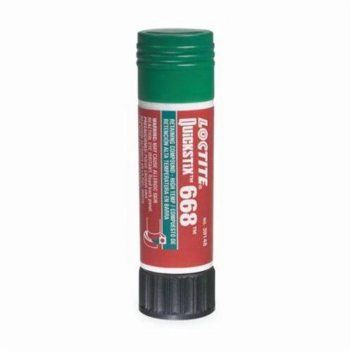 Retaining Compound, High Temperature, Series: QuickStix™ 668™, Stick, 19 g, Green, Mild, 400 deg F, 1.1 Specific Gravity, 8.86 g/L VOC, 2610 psi Shear Strength