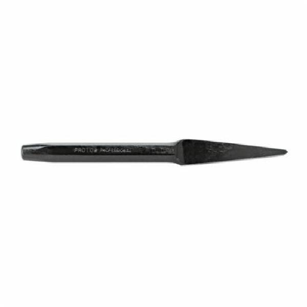 Chisel, 3/16 in Tip, Hex Stock, 1/4 in Stock, S2 Tool Steel Tip, 3/16 in Blade Width, 4-5/8 in Overall Length, Cape Chisel Style, Handguard: No, Corrosion-Resistant: Yes, S2 Steel, Black Oxide