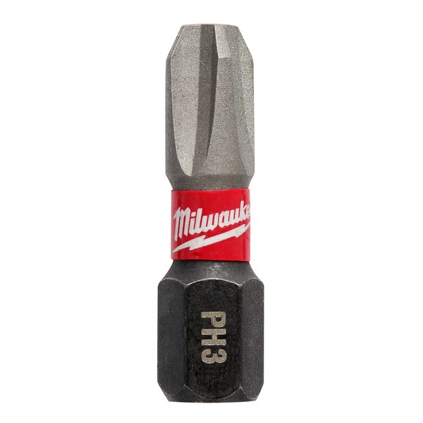 Impact Insert Bit, #3 Point, Phillips® Point, 1/4 in Drive/Shank, Hex Shank, Steel
