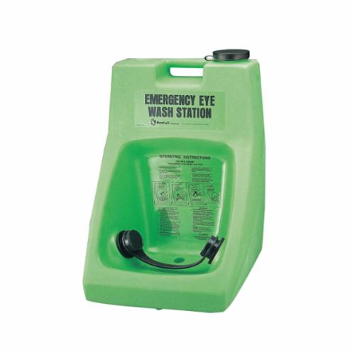 Eyewash Station, Portable, Series: Porta Stream® I, 2 Heads, Universal Mounting, Green, Gravity Feed Operation, 15-1/2 in Width, 13-1/2 in Depth, 22-1/2 in Height, Specifications Met: ANSI Z358.1-2009