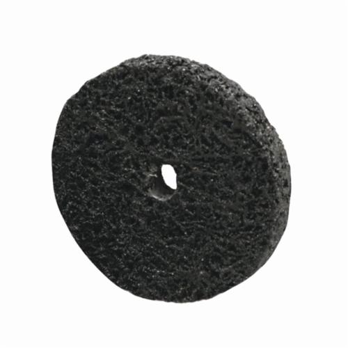 Non-Woven Abrasive Wheel, Silicon Carbide Abrasive, 6 in Wheel Diameter, 1/2 in Center Hole, Extra Coarse Grade, 5500 RPM Maximum, Black