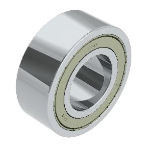 Angular Contact Ball Bearing, Series: 5200, 17 mm Bore, 40 mm OD, 2 Rows, 17.5 mm Width, 20˚ Contact Angle, Double Seal Closure, 15000 N Dynamic/9250 N Static Load, Steel Bearing, Pressed Steel Cage, 12000 RPM Grease/17000 RPM Oil Maximum, 250 °F