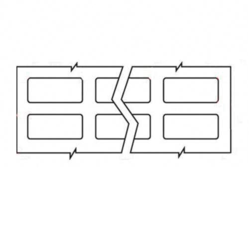 Barcode Label, High Temperature Rectangular, 1/2 Inch Length, 1 Inch Width, Legend: Blank, Amber Legend/Background, B-724 Polyimide, For Use With: IP, BBP®81, PR Plus Series Label Printer