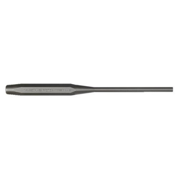Drive Pin Punch, 1-Piece Long Super Duty, 8 in Overall Length, 5/32 in Punch, Parabolic, Steel, Black