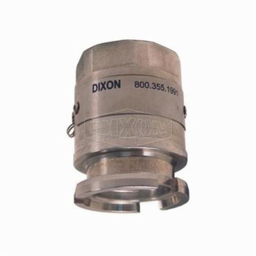 Adapter Tank Unit, Dry Disconnect, Series: Mann Tek, Adapter Fitting/Connector, 6 Inch Nominal, Adapter x FNPT End Style, 214 mm Length, 230 psi Pressure, Aluminum, 238 mm Diameter Dimensions, Domestic
