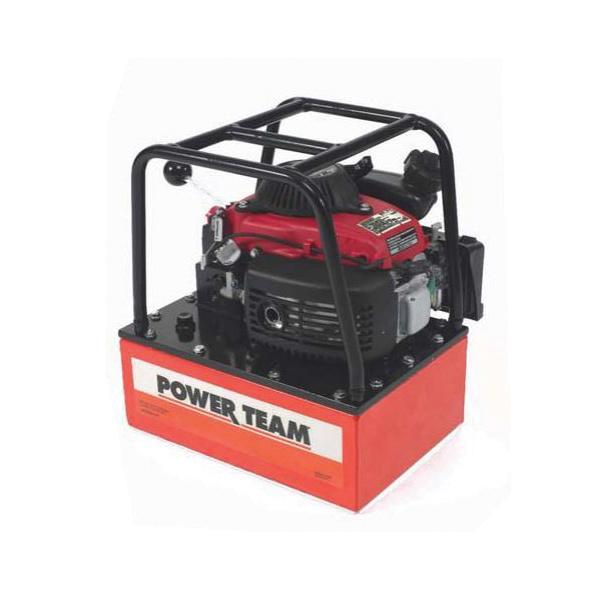 Gasoline Pump, Series: PG55, 1300 cu-in Reservoir, 10000 psi Maximum, Engine HP: 6 hp, 3600 rpm Engine, 55 cu-in/min Flow Rate, 4-Way Valve, 18 in Overall Length, 12-1/2 in Overall Width, 22 in Overall Height