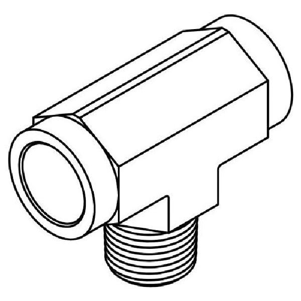 Branch Pipe Tee, Series: 5604, 1/8-27 Nominal, FNPT x FNPT x MNPT End Style, 316 Stainless Steel