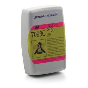 Combination Cartridge, For Use With: 3M™ 6000, 7000 and FF-400 Series Half and Full Facepiece Respirators with Bayonet Filter Holders, Hydrogen Fluoride Gas, P100 Filter Class, Bayonet Connection, Glass Fiber Paper, Magenta/Olive, Resists: Oil and Non-Oil Based Particles, 3.4 in L x 2.3 in H Dimensions