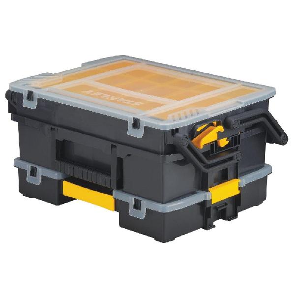 Tool Organizer, Multi-Level, 15-3/4 in L x 11-13/16 in W x 5-3/8 in H Size, 11-45/64 in Overall Width, 4 Pockets, Polypropylene, Black