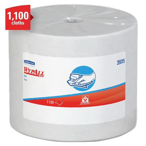 Cleaning Wiper, Extended Use, Series: X50, 13.4 x 9.8 in Size, 1100 Sheets Capacity, White, Hydroknit*