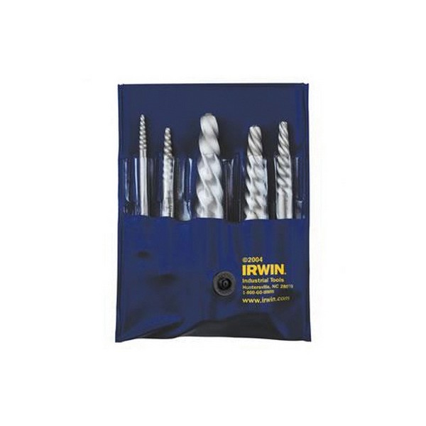 Spiral Flute Screw Extractor Set, Series: 535 Series, 5 Piece