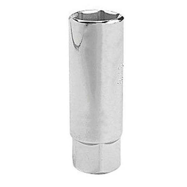 Socket, Spark Plug Standard Length, No Impact Rated, Measurement System: Imperial, Square Drive, 3/8 in Drive, 5/8 in Socket, 2-1/2 in Overall Length, 55/64 in Opening Depth, 55/64 in Socket End Width, Ball Locking, 6 Points, Alloy Steel, Polished Ch