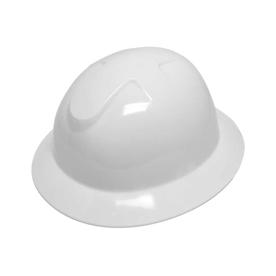 Hat, Cap Style, Universal Size, White, Polyethylene, 6-Point Suspension, ANSI Electrical Class Rating: Class C, ANSI Impact Rating: ANSI Z89.1 Type 1, Slotted: Yes, Ratchet Adjustment