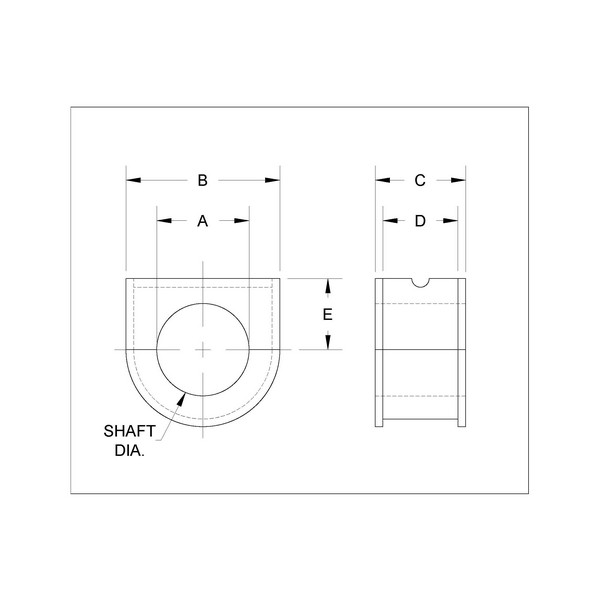Conveyor Bearing, 2 Inch Diameter, Style 216, Hard Iron
