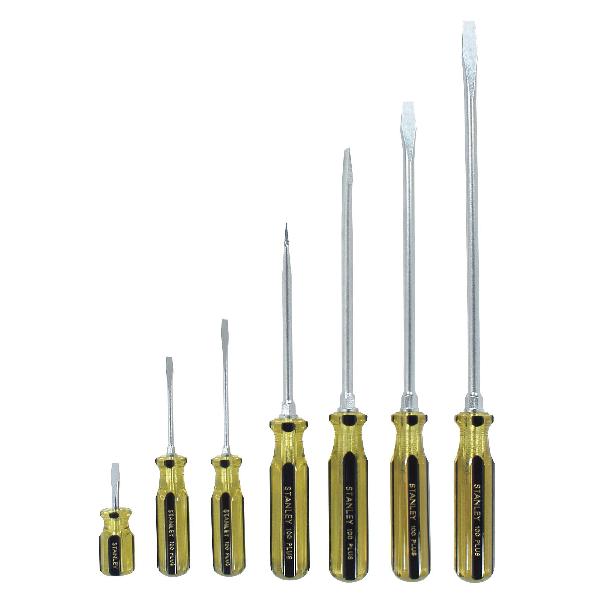 Screwdriver Set, Measurement System: Imperial, 7 Piece, Acetate Handle, Screwdriver Types Included: Philips®, No ESD-Safe, Insulated: No, Yes Magnetic Tip, Alloy Steel, Oxide Coated, Black