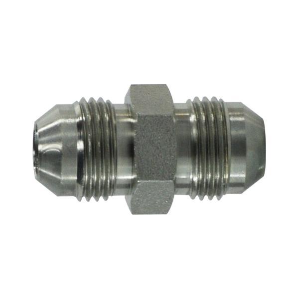 Tube Union, 3/4-16 Nominal, 37° SAE Male JIC Flare, 4500 psi, Steel, Domestic