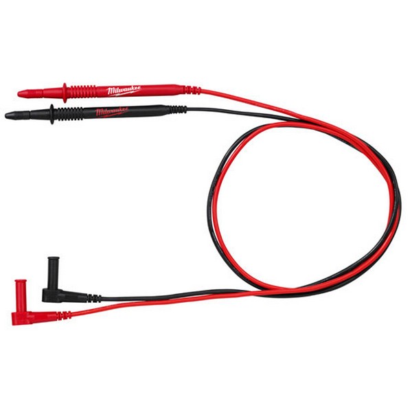 Electrical Test Lead Set, Universal, For Use With: Clamp Meter, Digital Multimeter and Fork Meter, 10 A, 1000 VAC, Safety Rating: Cat IV 600 V/Cat III 1000 V, 55 in Overall Length, PVC, Black/Red