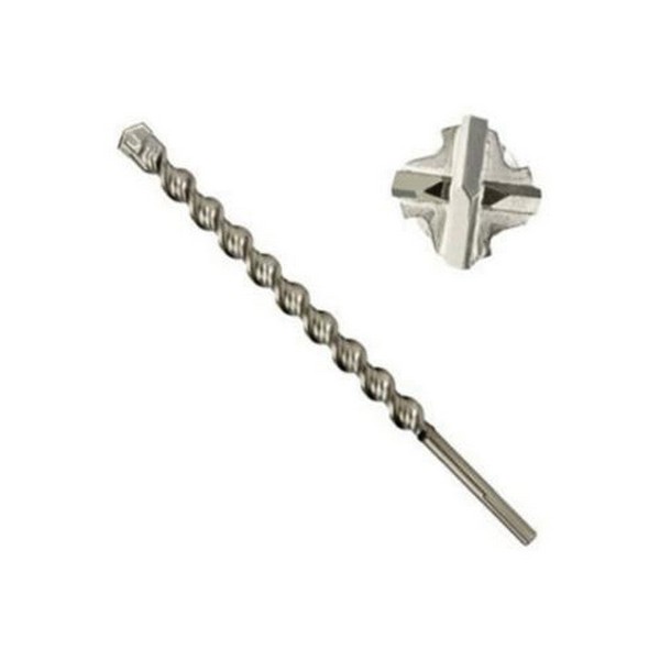 Rotary Hammer Drill Bit, 4-Cutter, 1-1/8 in Drill Bit, Drilling, 15 in Overall Length, 10 in Cutting Depth, 4 Flutes, Spiral Flute, 10 in Flute Length, SDS-Max® Shank, Right Hand Cutting Direction, Carbide Cutting Edge, Chrome Vanadium Spring Steel,