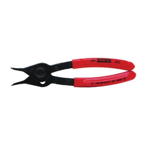 Retaining Ring Plier, Convertible Push Button, Round Jaw, Cushion Grip/Standard Handle, 7-1/2 in Overall Length