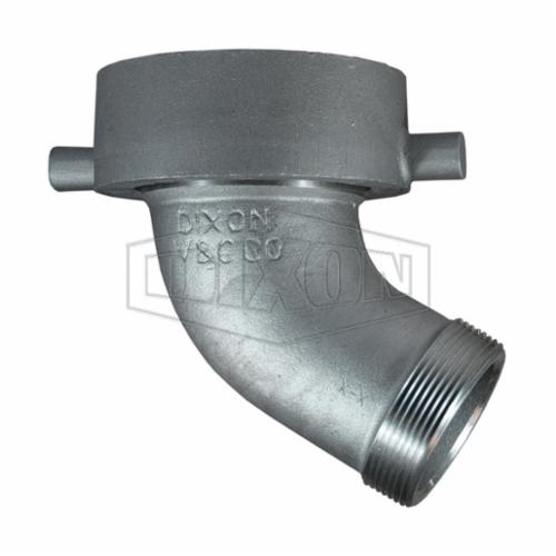 Tank Car Elbow, Style T, 110° Elbow, 4 x 5 Inch Nominal, MNPT x Railroad Tank Car, 8-1/8 Inch Length, Aluminum, 10-9/16 Inch Height, Domestic