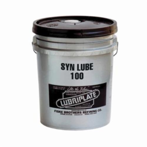 Air Compressor Oil, Polyalphaolefin Based, Series: Syn Lube 100, 5 gal Container, Pail Container, 110 cSt at 104 F Viscosity, Liquid Form, Water White, Odorless Odor/Scent, ISO 100 Grade, 530 F Flash Point, Flammability: 1, 0.827 to 0.922 Specific Gravity