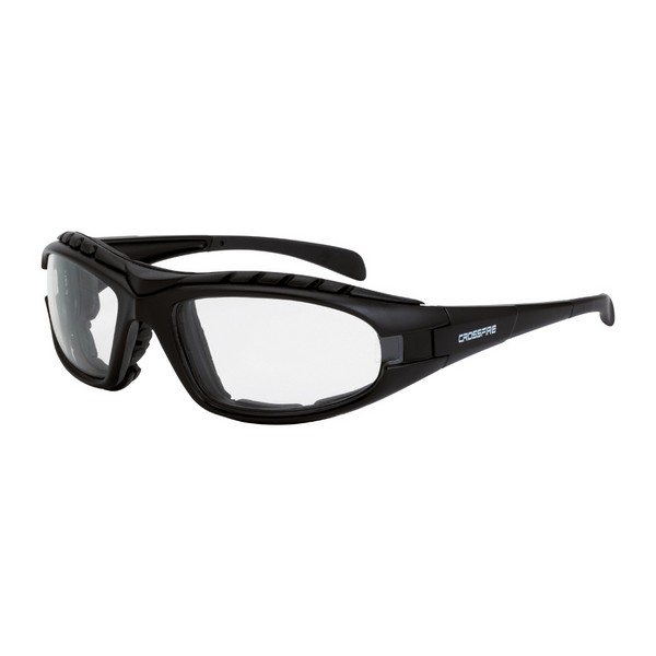 Safety Eyewear, Series: Diamond Back, Anti-Fog/Hard Coated Lens Coating, Clear Lens, Full Framed Frame, Matte Black Frame, EVA Foam Lined Frame, Polycarbonate Lens, 99.9 % UV Protection, Specifications Met: ANSI Z87.1+