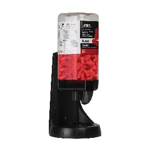 Ear Plug Dispenser, Pre-Filled Uncorded, 500 Pair Capacity, Black, Versatile Mounting