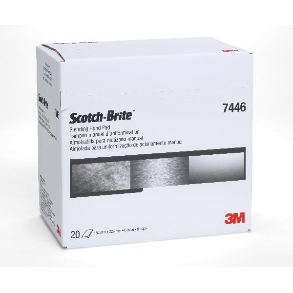 Pad, Blending, 9 Inch Length, 6 Inch Width W/Diameter, Medium Grade, Silicon Carbide Abrasive, Gray Pad, Applicable Materials: Carbon Steel, Metals, Paint, Plastic, Softwood, Solid Surface and Stainless Steel