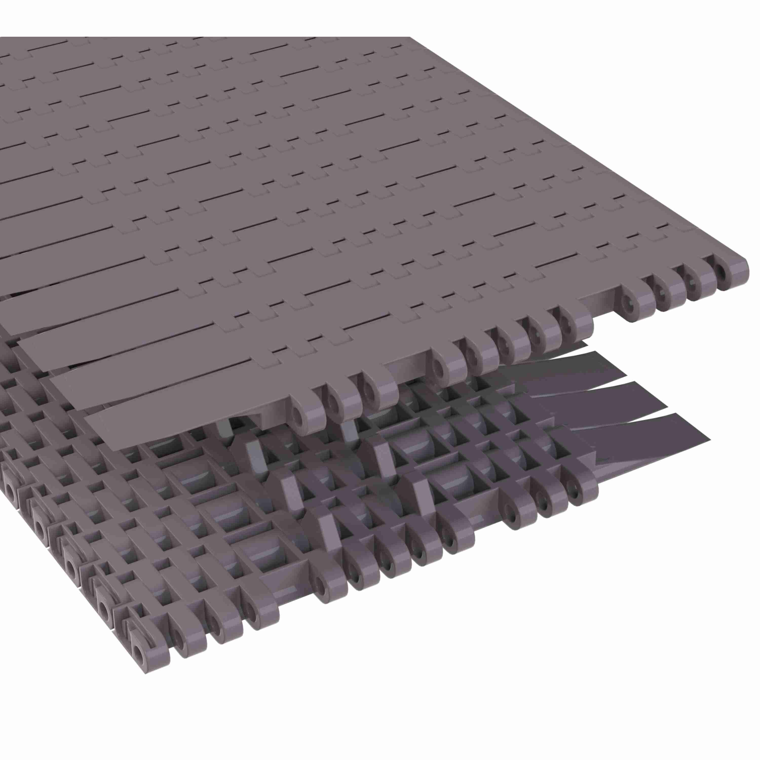 Mattop, Straight Running, Series: 7700, 1 in Pitch, 7.5 in Plate Width, 1750 lb Tensile Strength, Polyester, Brown