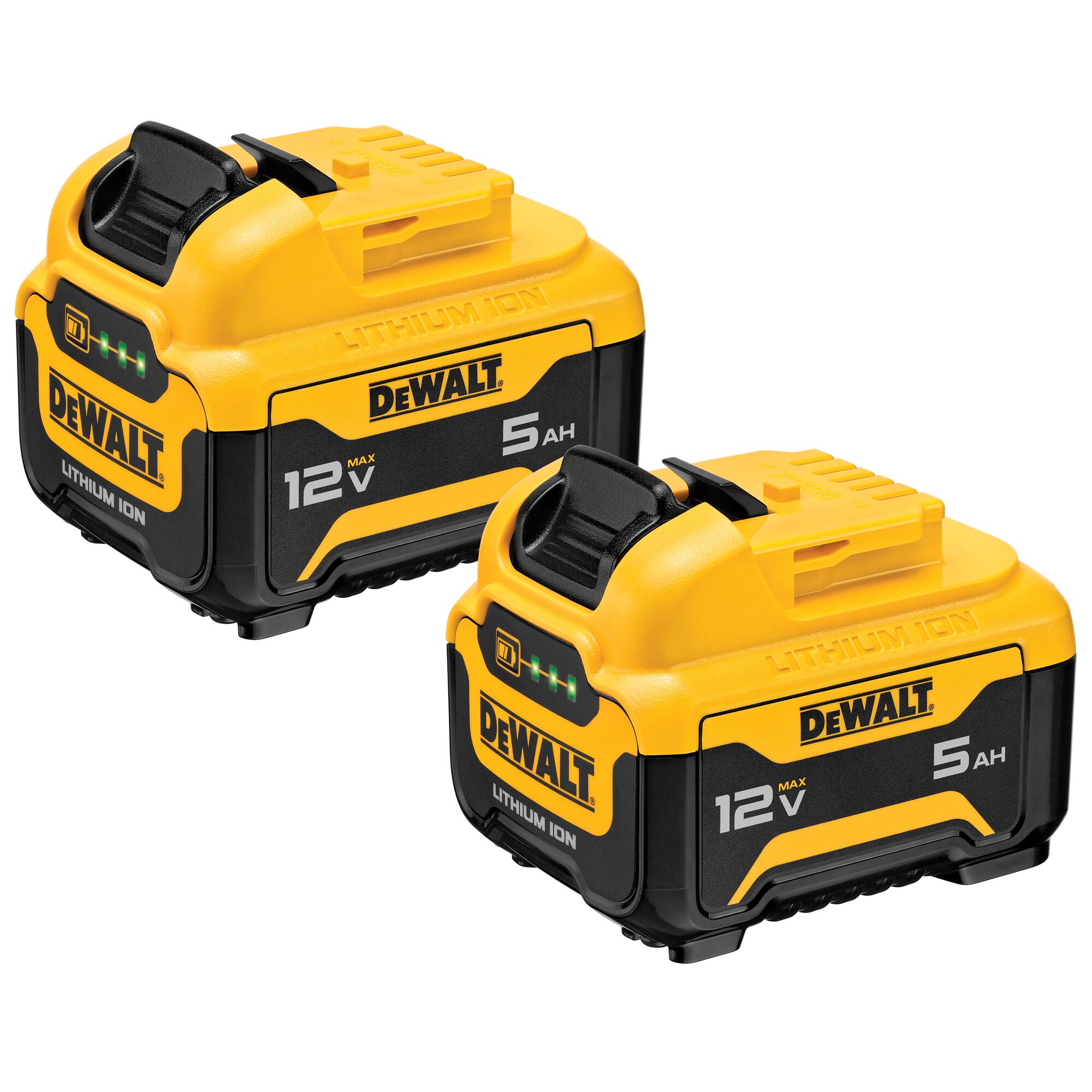 Batteries, Lithium-ion Chemical System, 12 V Nominal, 5 Ah Nominal, Plastic Case, For Use With: 12V MAX Power Tools, 2.795 in H x 6.496 in W x 8.701 in L Dimensions