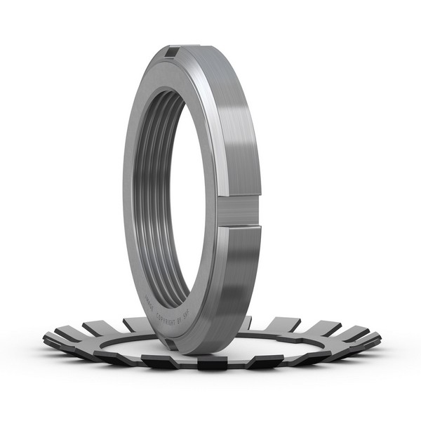 Locknut, M140 x 2 Thread Size, 180 mm Outside Diameter, 22 mm Thickness, Steel