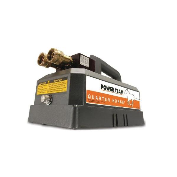 Electric Hydraulic Pump, Portable, Series: PE10, 2 Stage, 60 cu-in Reservoir, 1/4 hp, 10000 psi Pressure, 220 VAC, 50/60 Hz Frequency, 13 in Overall Length, 7-3/4 in Overall Width, 8 in Overall Height