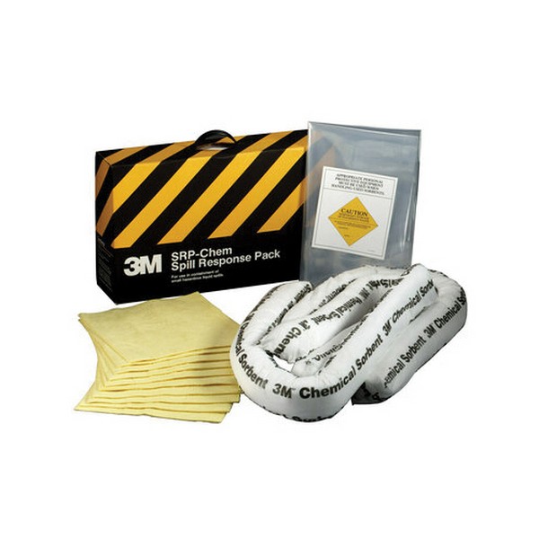 Chemical Sorbent Spill response Pack, 3/Case