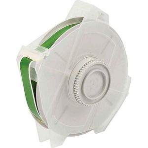 Cartridge Label, 100 ft Length, 1/2 in Width, B-595 Vinyl, Green, For Use With: Industrial Label Maker, -40 to 180 °F, Permanent Acrylic Adhesive, Gloss