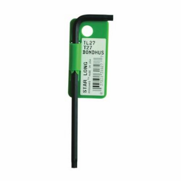 Torx Key, Star End, T27 Tip, Long Arm, 4.2 Inch Arm Length, L-Handle Handle, Protanium® High Torque Steel Blade, Protanium® High Torque Steel, ProGuard™