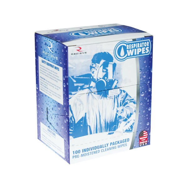 Respirator Wipe, 100 Piece, Box/Individually Wrapped Package Type