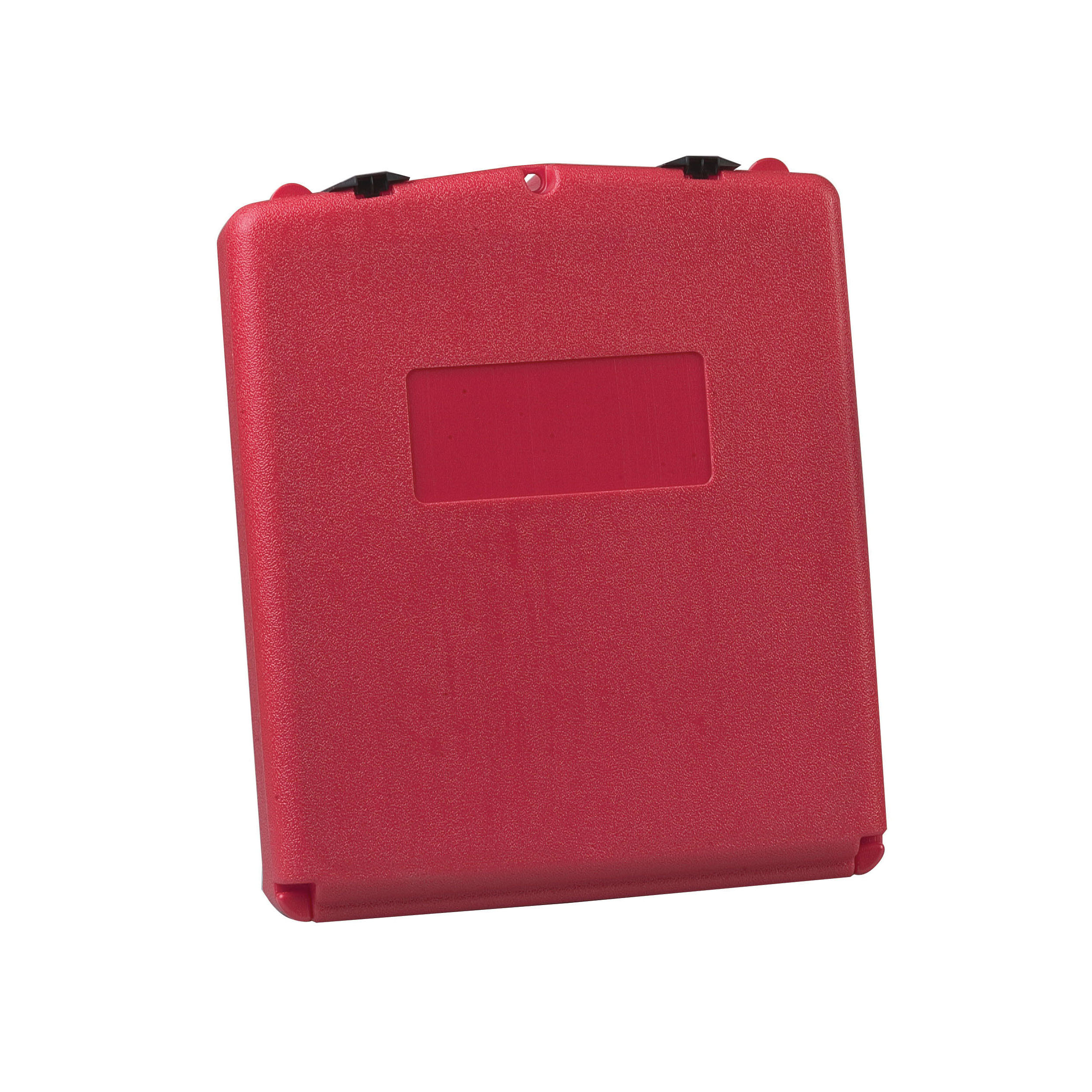 Document Storage Box, Large, Red, 15-3/4 in Height, 13-1/8 in Width, Polyethylene