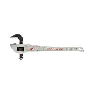 Offset Pipe Wrench, Straight, 8 in Pipe, 24 in Overall Length, Serrated Jaw, 3 in Jaw, Steel Jaw, Ergonomic Handle, Aluminum Handle, Tether Ready: Yes