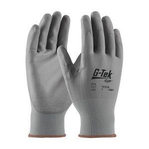 Protective Gloves, General Purpose, Series: 33-G125, XL, Polyurethane Palm, Gray, Seamless Knit Wrist, Nylon, Continuous Knit Wrist Cuff, Polyurethane, 9.8 in Length, Resists: Abrasion, Cut, Puncture and Tear