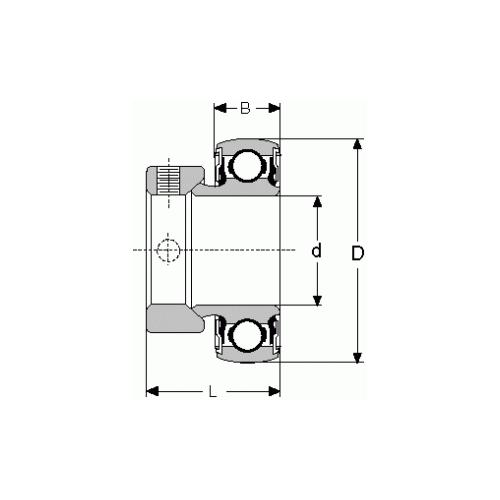 Ball Bearing Insert, Spherical, 1.772 in Bore, 3.3465 in OD, 1 Rows, 1.7187 in Width