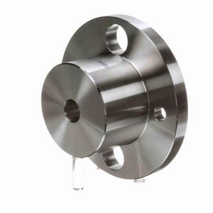 Flexible Coupling, Plain Bore Round Flange, 1 Inch Bore, 9 Inch Outside Diameter, 9-3/4 Inch Overall Length, 4-1/4 Inch Diameter Hub, 3-3/8 Inch Length Through Bore, 525 ft-lb Torque, 4200 RPM Maximum, 200 °F, Zinc Plated