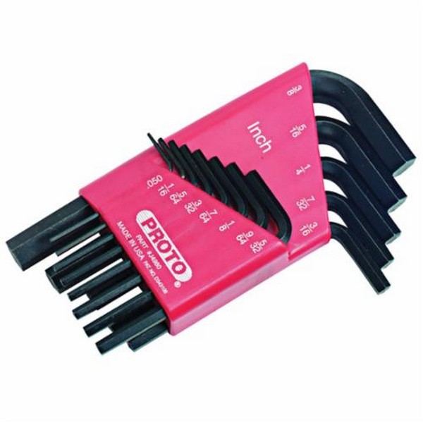 Hex Key Set, Short Standard, Measurement System: Imperial, 13 Piece, 0.05 to 0.375 in Hex, L-Handle Handle, Specifications Met: ASME B18.3, US Federal GGG-K275D, 1.7 to 4.25 in L Arm, Alloy Steel, Black Oxide