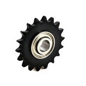 Ball Bearing Idler Sprocket, Bored-to-Size, 0.638 in Bore, 3.32 in OD, #50 Chain, 15 Teeth, 3.006 in Pitch Diameter, 0.72 in Length Through Bore, Forged Steel, Black Oxide