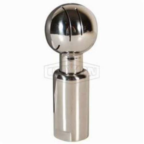Spray Ball, Rotating, Spray Ball Fitting/Connector, 3/4 Inch Nominal, NPT End Style, 304 Stainless Steel, Domestic